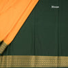 Semi Mysore Silk Mango Yellow Plain Saree 12
