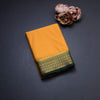 Semi Mysore Silk Mango Yellow Plain Saree 12