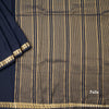 Semi Mysore Silk Black Plain Saree 02