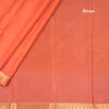 Semi Mysore Silk Peach Plain Saree 03