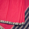 Semi Mysore Silk Red Plain Saree 09