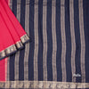 Semi Mysore Silk Red Plain Saree 09