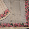 Kota Cream Thread Embroidered Saree