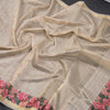 Kota Cream Thread Embroidered Saree