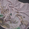 Semi Raw Silk Onion Pink Floral Printed Saree