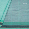 Bengali Cotton Mint Green Thread Embossed Saree