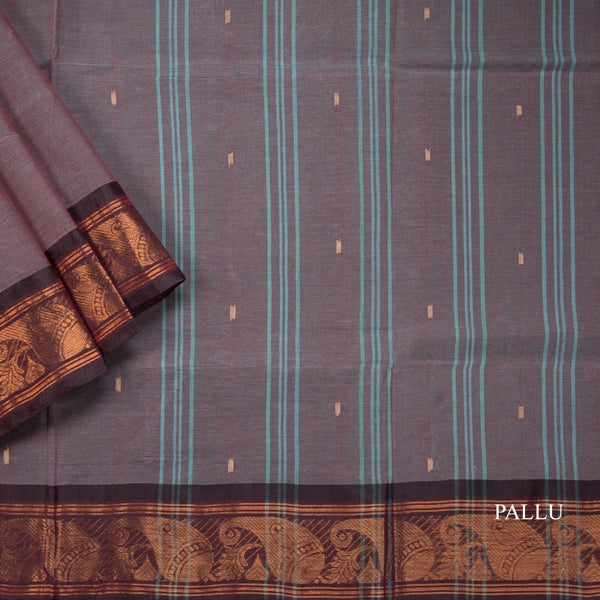 Bengali Cotton Shot Colour Thread Embossed Saree