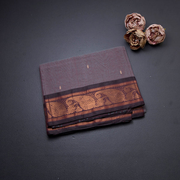 Bengali Cotton Shot Colour Thread Embossed Saree