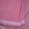 Bengali Cotton Onion Pink Thread Embossed Saree