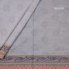 Negamam Cotton Grey Floral Printed Saree