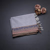 Negamam Cotton Grey Floral Printed Saree