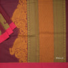 Negamam Cotton Maroon Peacock Embossed Saree