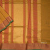 Chettinad Cotton Mustard Yellow Saree With Small Zari Buttas And Zari Border