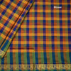 Poly Cotton Multi Colour Checked Saree 11