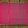 9 Yards Chettinad Cotton Hot Pink Saree With Zari Border Without Blouse