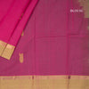 Kanchi Cotton Hot Pink Thread Embossed Saree