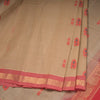 Kanchi Cotton Sandal Thread Embossed Saree