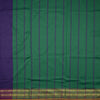 Poly Cotton Dark Purple Plain Saree With Zari Border