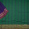 Poly Cotton Dark Purple Plain Saree With Zari Border