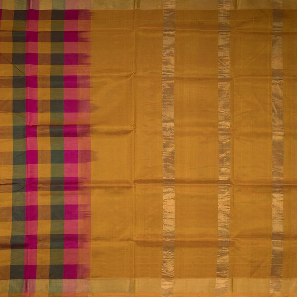 Amirthavarshni Silk Cotton Multi Colour Checked Saree 05