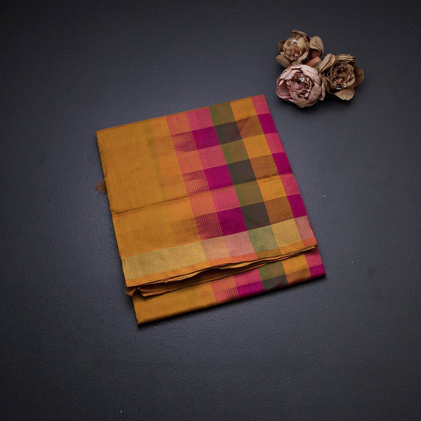 Amirthavarshni Silk Cotton Multi Colour Checked Saree 05