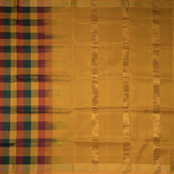 Amirthavarshni Silk Cotton Multi Colour Checked Saree 06