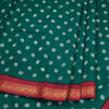 Sungudi Cotton Teal Green Printed Saree Without Blouse 09