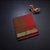 Poly Cotton Cinnamon Brown Saree With Zari Border