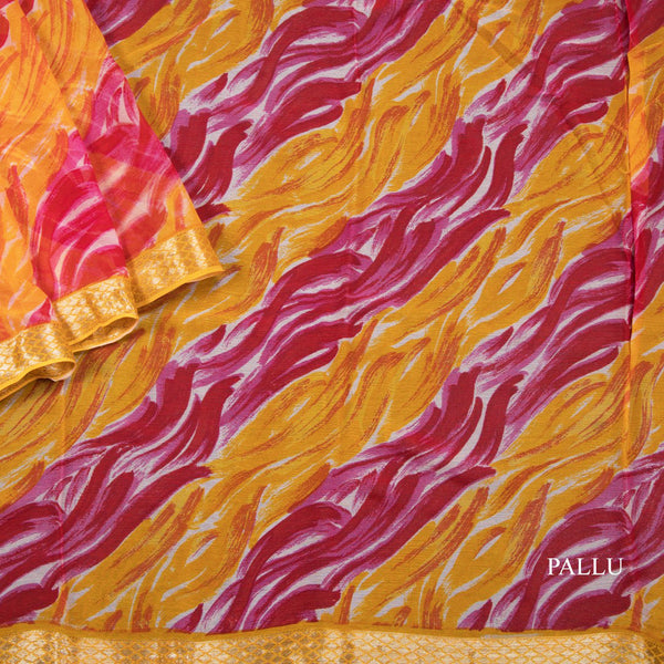 Chiffon Multi Colour Printed Saree
