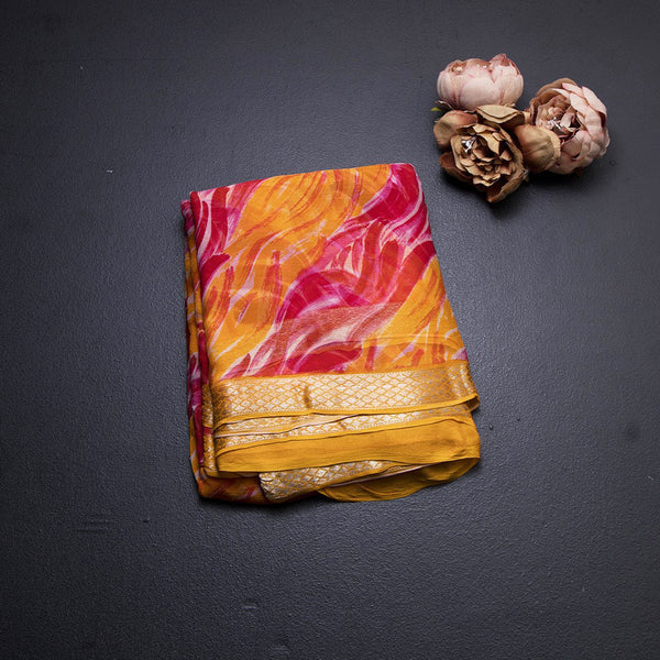 Chiffon Multi Colour Printed Saree