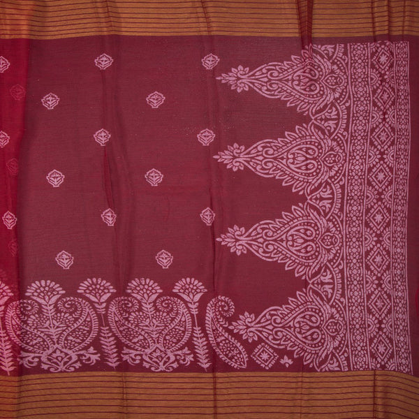 Chiffon Maroon Printed Saree
