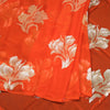 Chiffon Fanta Orange Printed Saree