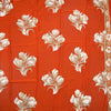 Chiffon Fanta Orange Printed Saree