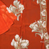 Chiffon Fanta Orange Printed Saree
