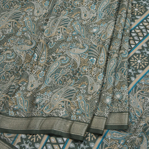 Chiffon Green Printed Saree