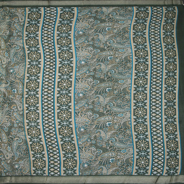 Chiffon Green Printed Saree