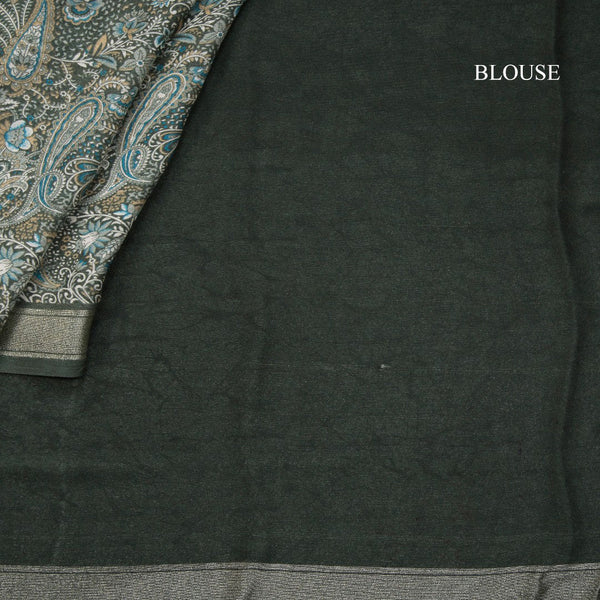 Chiffon Green Printed Saree