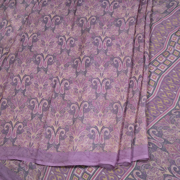 Chiffon Lavender Printed Saree