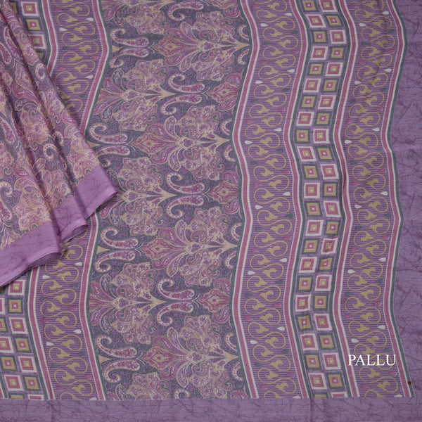 Chiffon Lavender Printed Saree
