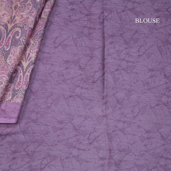Chiffon Lavender Printed Saree