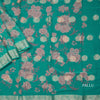 Chiffon Turquoise Blue Printed Saree