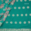 Chiffon Turquoise Blue Printed Saree