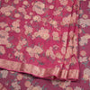 Chiffon Rose Pink Printed Saree 02