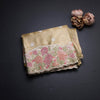 Kota Tissue Gold Thread Embroidered Saree With Floral Border