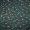 Mulberry Silk Dark Green Printed Saree With Floral Design