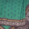 Sungudi Cotton Green Printed Saree Without Blouse 09