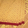 Sungudi Cotton Light Yellow Printed Saree Without Blouse