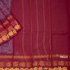 Sungudi Cotton Plum purple Printed Saree Without Blouse