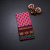 Sungudi Cotton Rose Pink Printed Saree Without Blouse 05