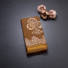 Sungudi Cotton Cinnamon Brown Printed Saree